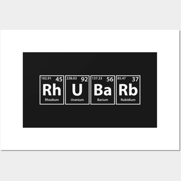 Rhubarb (Rh-U-Ba-Rb) Periodic Elements Spelling Wall Art by cerebrands